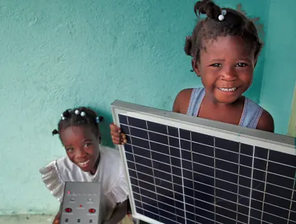 Solar panel gift recipient Haiti 2022