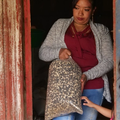 Mother at Nutrition Center in Guatemala