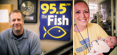 Brooke Taylor and Len Howser of 95.5 FM The FISH Cleveland Morning Show.
