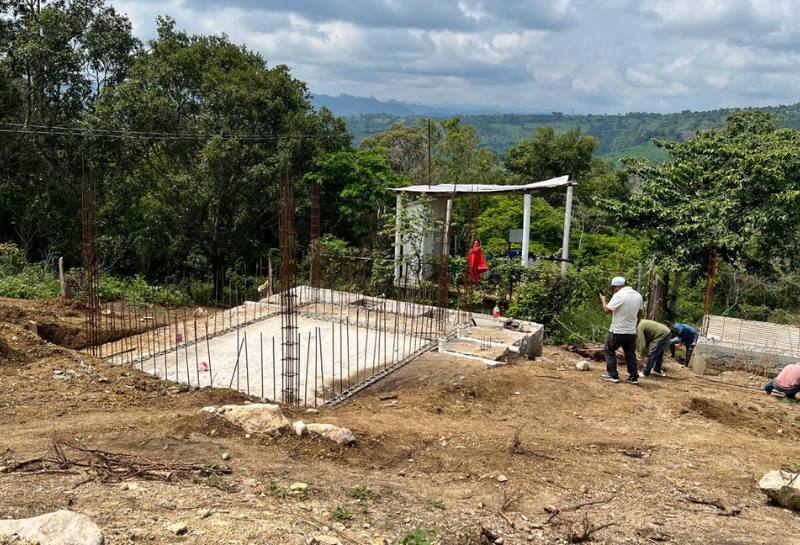 Treatment house and flocculation tank being built by FFTP and Water Mission for safe water in Mexico