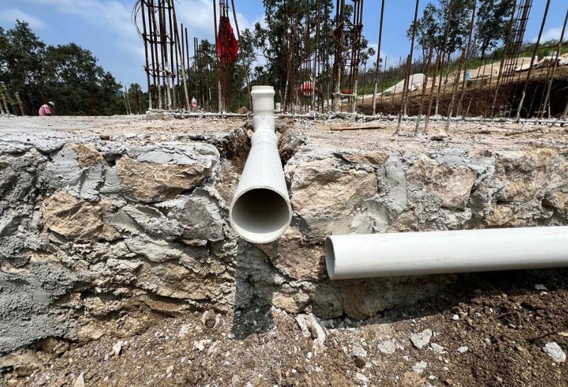 A pipe constructed by FFTP and Water Mission to bring safe water to a community in Mexico