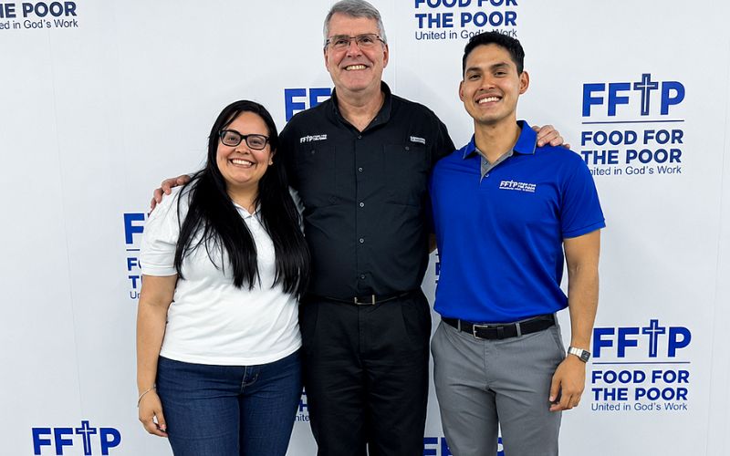 Monica stands with FFTP President/CEO  Ed, and her coworker, Victor