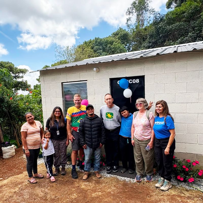 Jessica delivers a new home to a family in Guatemala