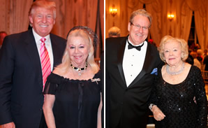 (L to R) Donald Trump (National Honorary Chair), Arlette Gordon (Gala Co-Chair), Patrick Park (Grand Honorary Chair) and Elizabeth Bowden (Gala Co-Chair) attended Food For The Poor's 2013 Fine Wines and Hidden Treasures gala.