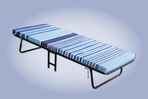 Foldable cot with mattress