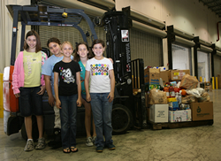 Five representatives from Junior Girl Scout Troop 10737